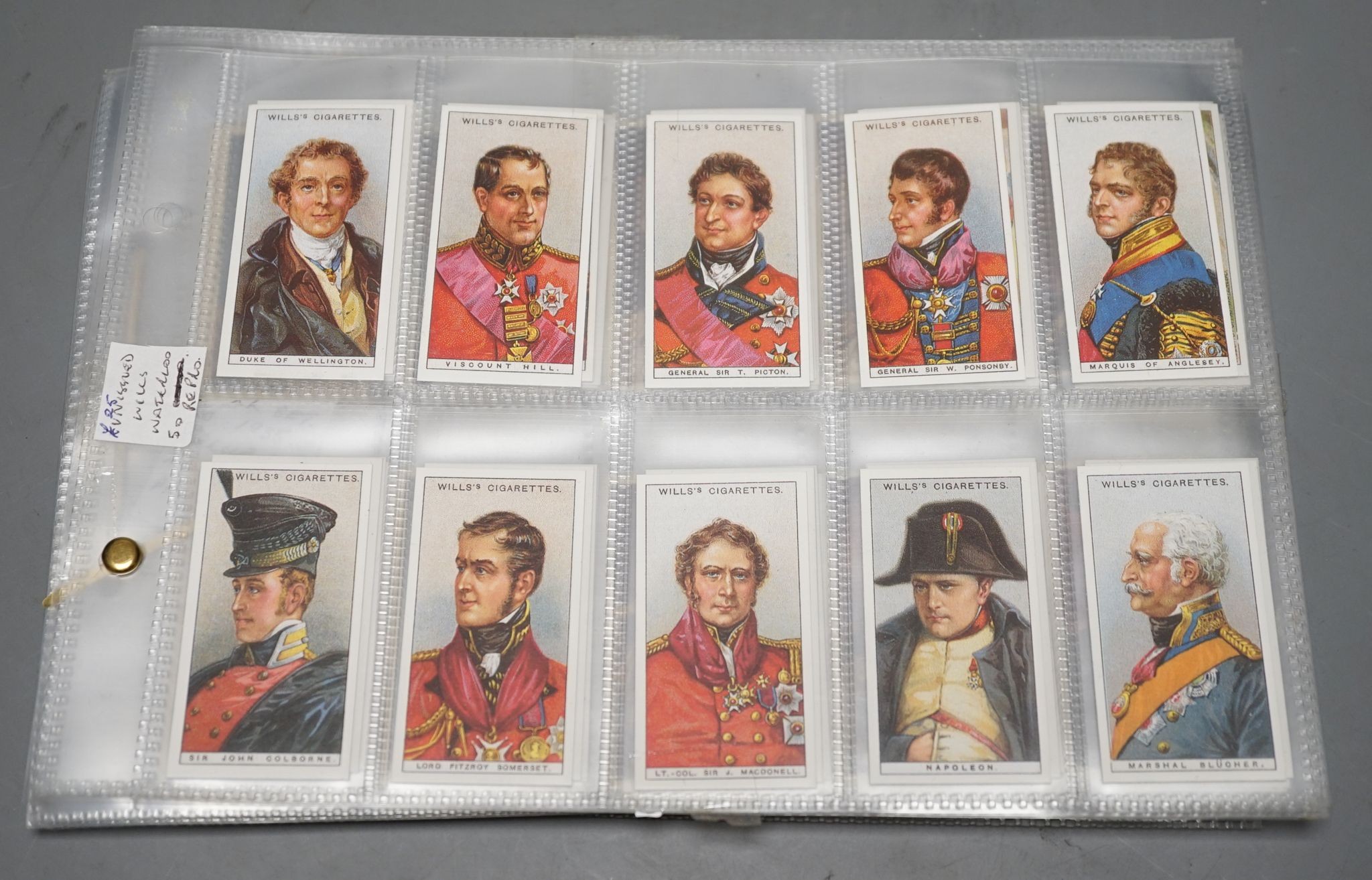 A large collection of pre and post war cigarette cards, in two albums, mounted in a plastic sheets and loose